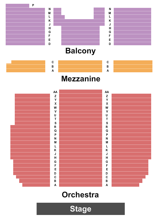 Capitol Center For The Arts - NH End Stage Seating Chart