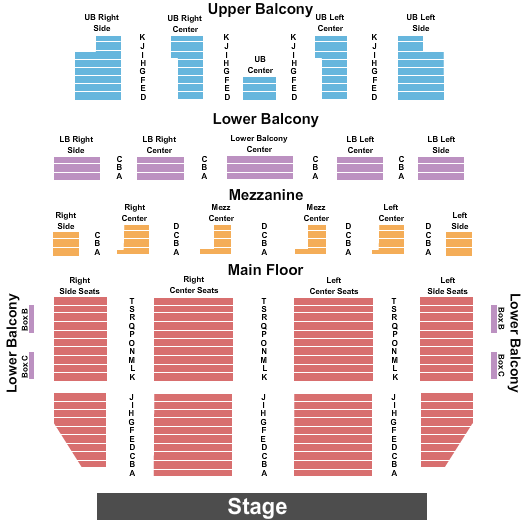 Capitol Civic Centre Seating Map