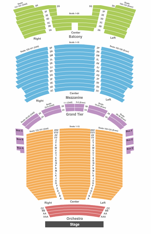 Janet Quinney Lawson Capitol Theatre Seating Map