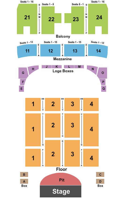 Capitol Theatre - Wheeling Comedy Seating Chart