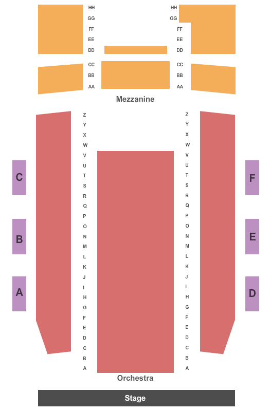 Nancy and David Bilheimer Capitol Theatre End Stage Seating Chart