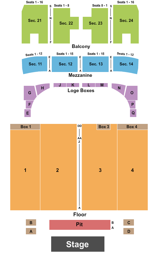 Capitol Theatre - Wheeling Seating Chart
