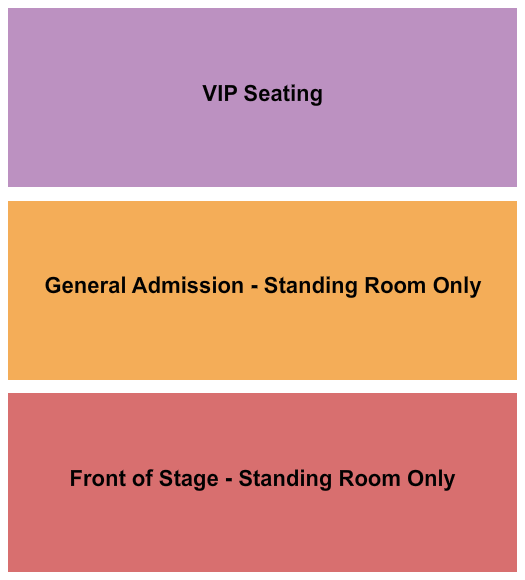 Capri Center Exhibition Hall GA/VIP/Front of Stage Seating Chart