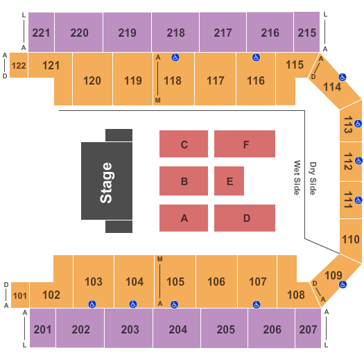 Carlson Sports Arena Buckcherry Seating Chart