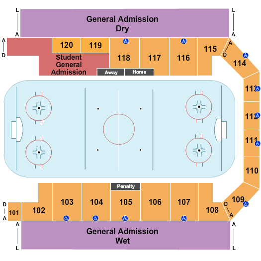 Carlson Sports Arena Hockey Seating Chart