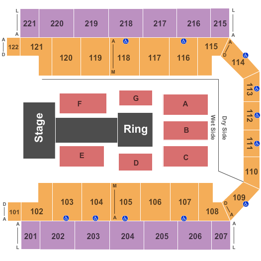 Carlson Sports Arena WWE Seating Chart