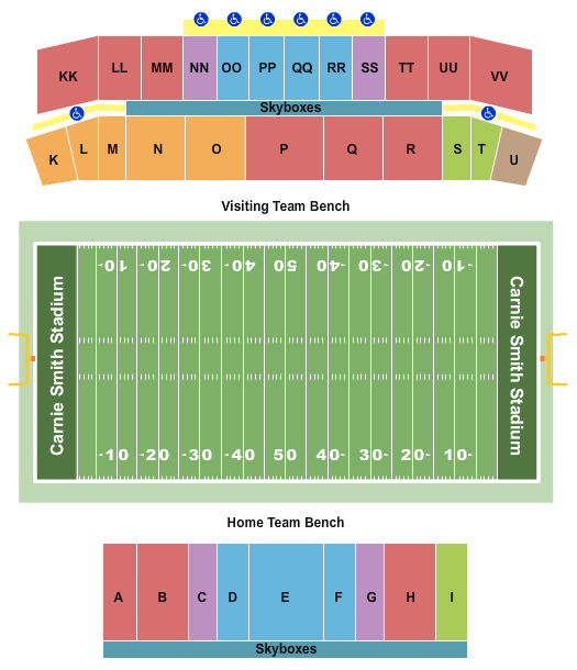 Carnie Smith Stadium Football Seating Chart