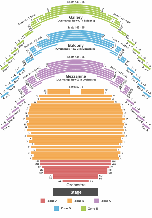 Tampa Theatre Seating Chart