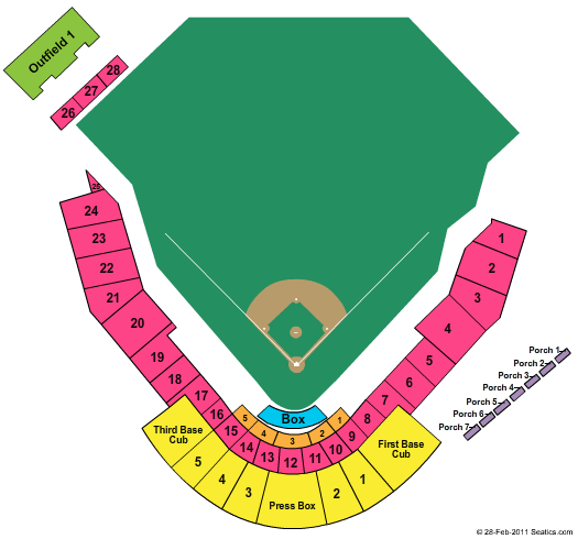 Founders Park Baseball Seating Chart