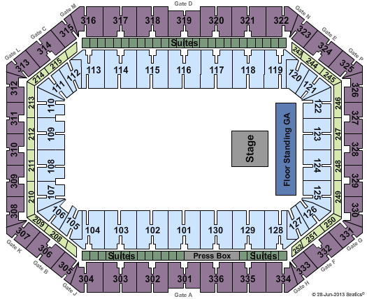 JMA Wireless Dome East End Concert Seating Chart