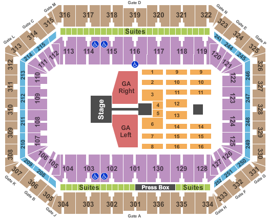 JMA Wireless Dome Luke Bryan Seating Chart