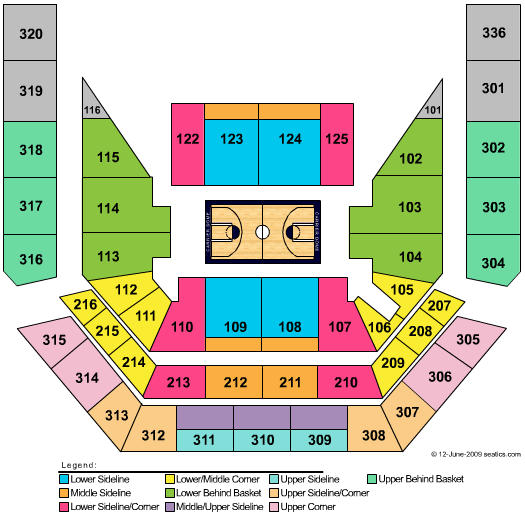 JMA Wireless Dome NCAA Regional Seating Chart