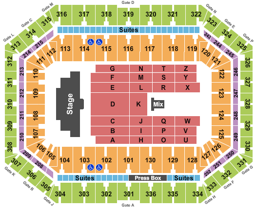 JMA Wireless Dome Paul McCartney Seating Chart