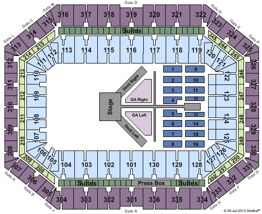 JMA Wireless Dome Zac Brown Band Seating Chart