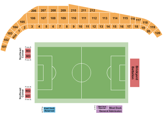 Carroll Stadium Soccer 2 Seating Chart