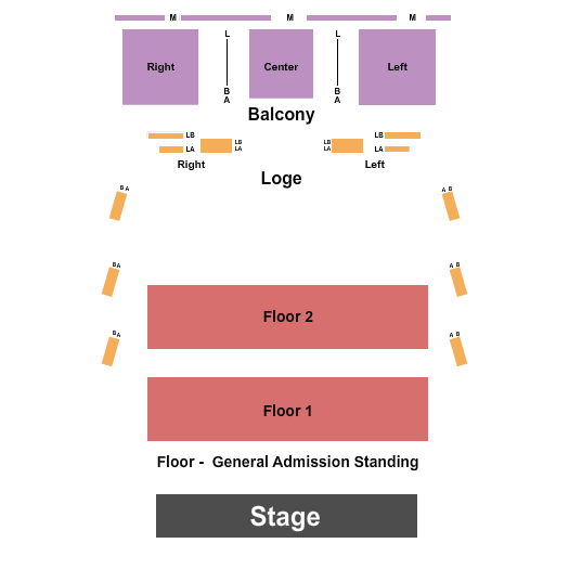 Carteret Performing Arts & Event Center Endstage GA Floor Seating Chart