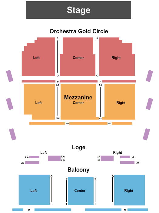 Carteret Performing Arts & Event Center End Stage Seating Chart