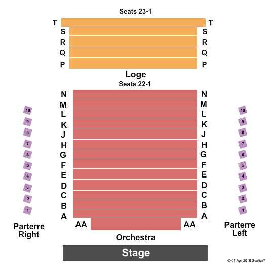 Cary Community Arts Center Seating Map