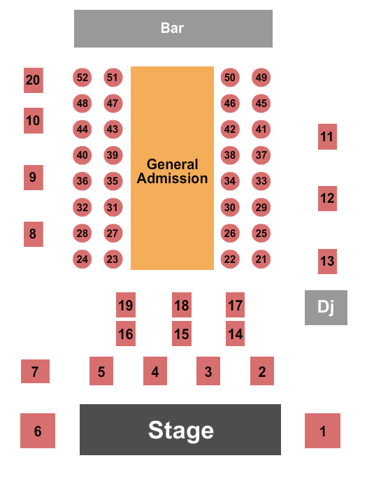 Casa Moreno Endstage GA Seating Chart