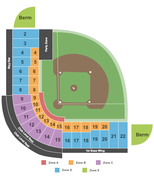 Cashman Field Baseball - IntZone Seating Chart