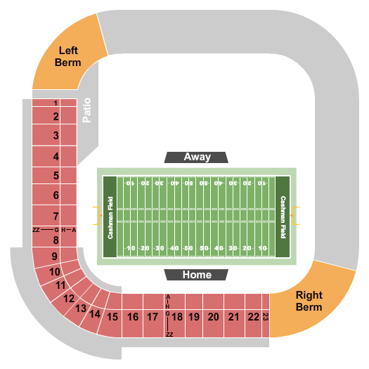 Cashman Field Football Seating Chart