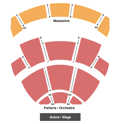seating chart for Casino du Lac-Leamy - End Stage - eventticketscenter.com