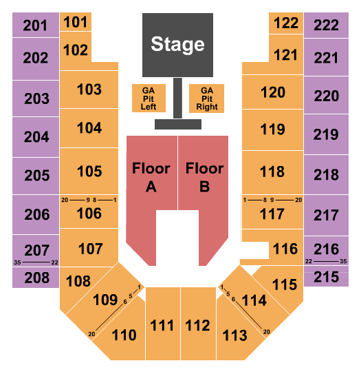 Ford Wyoming Center Old Dominion Seating Chart