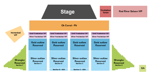 Pryor Creek Festival Grounds Born & Raised Festival Seating Chart