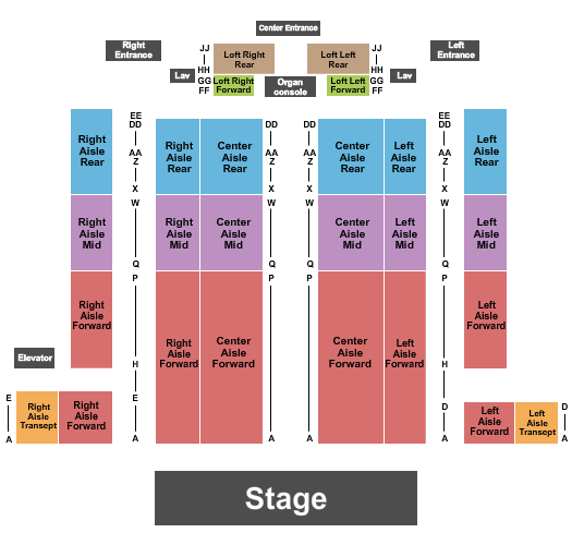 Cathedral Basilica of St. John The Baptist End Stage Seating Chart