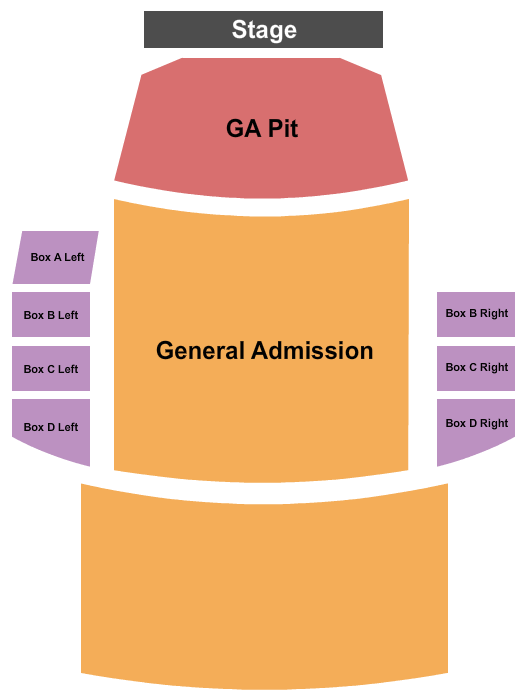 Cathedral Theatre at the Masonic Temple GA & Boxes Seating Chart