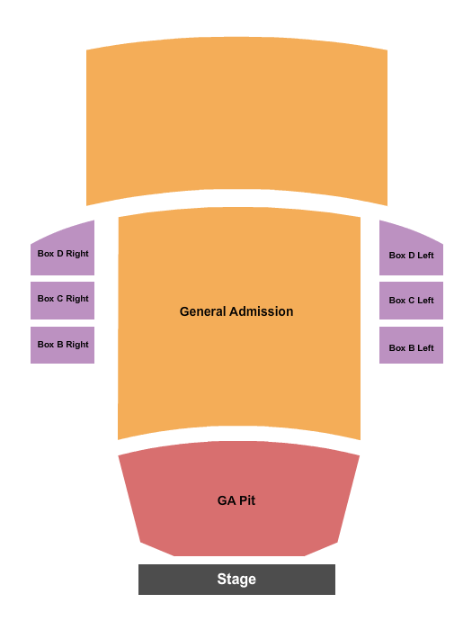 Cathedral Theatre at the Masonic Temple GA and GA Pit Seating Chart