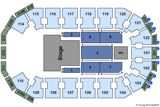 HEB Center at Cedar Park SYTYCD Seating Chart