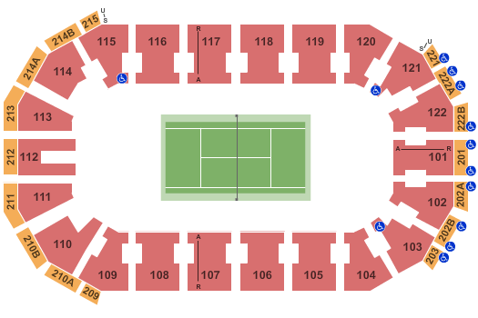 HEB Center at Cedar Park Tennis Seating Chart