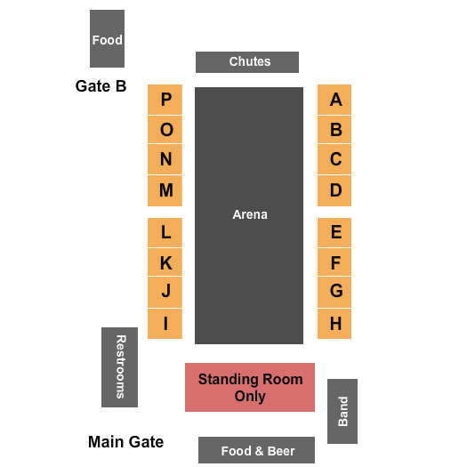 Cedar Valley Riders Arena Rodeo Seating Chart
