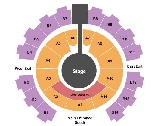 Celebrity Theatre - AZ Center Stage - Pit Seating Chart