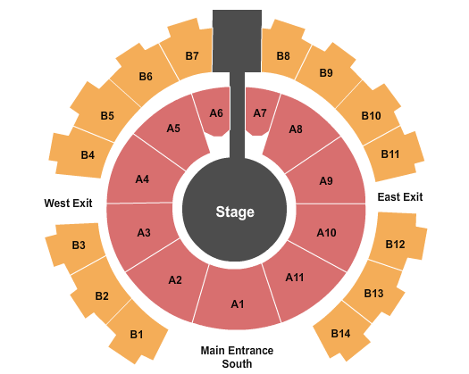 Celebrity Theatre - AZ Center Stage Seating Chart