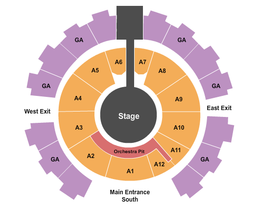 Celebrity Theatre - AZ Endstage GA 2 Seating Chart
