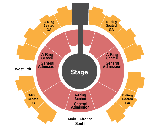 Celebrity Theatre - AZ GA By Level Seating Chart