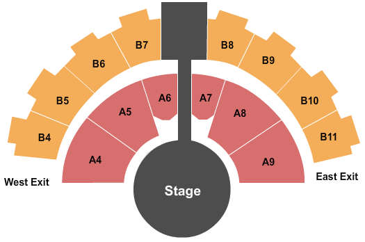 seating chart for Celebrity Theatre - AZ - Half Stage - eventticketscenter.com