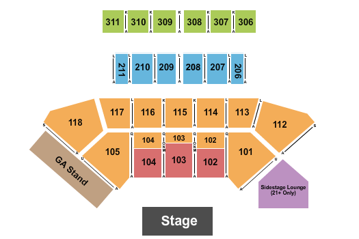Celeste Center Endstage 2 Seating Chart