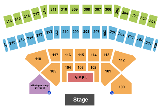 Celeste Center Endstage VIP Pit Seating Chart
