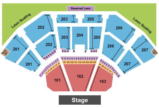 Cellairis Amphitheatre at Lakewood Seating Chart