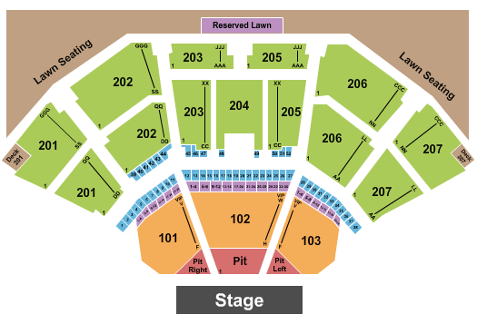 Lakewood Amphitheatre Seating Chart