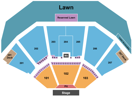 Cellairis Amphitheatre at Lakewood Endstage Small GA Pit Seating Chart