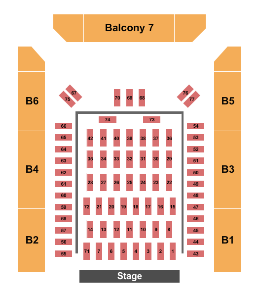 Centennial Hall - ON Endstage Tables Seating Chart