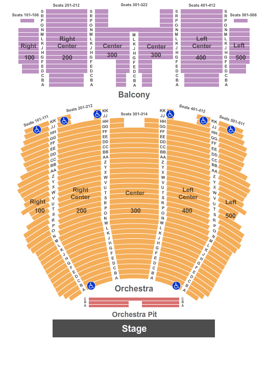 seating chart for Centennial Hall - AZ - Endstage Reserved - eventticketscenter.com