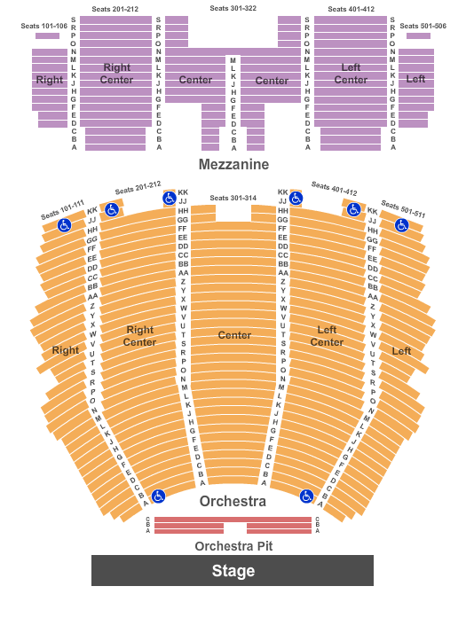 Centennial Hall - AZ Seating Chart