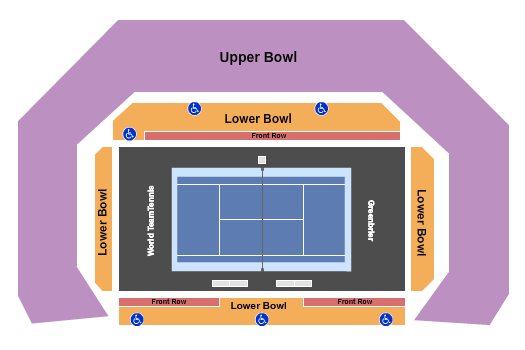 Center Court at Creekside Stadium - The Greenbrier America's Resort Tennis 2020 Seating Chart