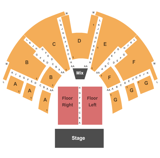 Center Stage Theatre Seating Chart