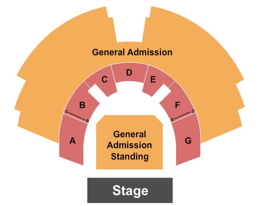 Center Stage Theatre Full GA & Reserved Seating Chart